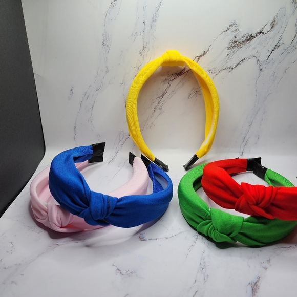 5 Piece Bundle Turban Style Colorful Knotted Headbands. Fits All Hair Types. NWT - Picture 7 of 8